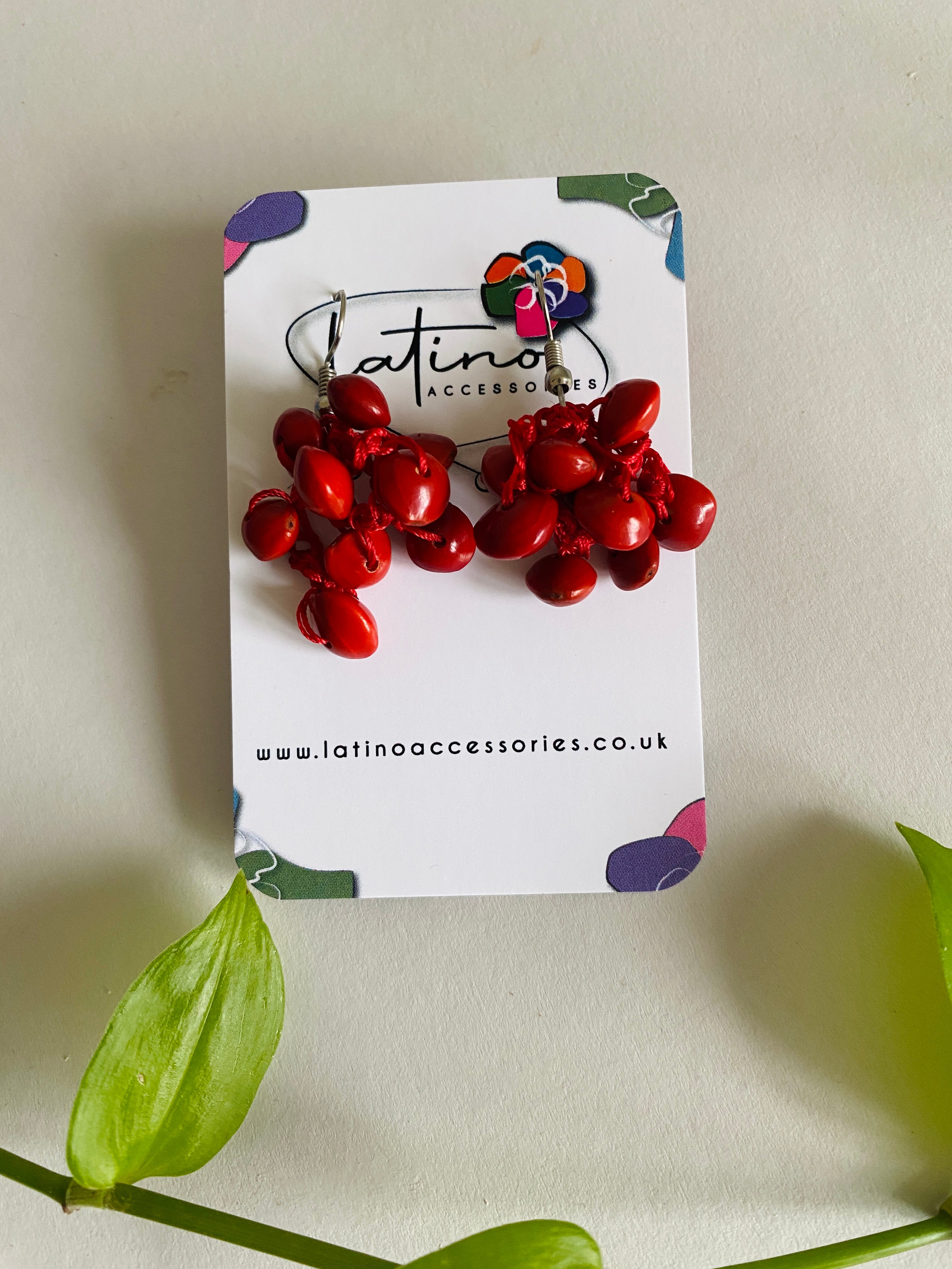 Red beans Earrings